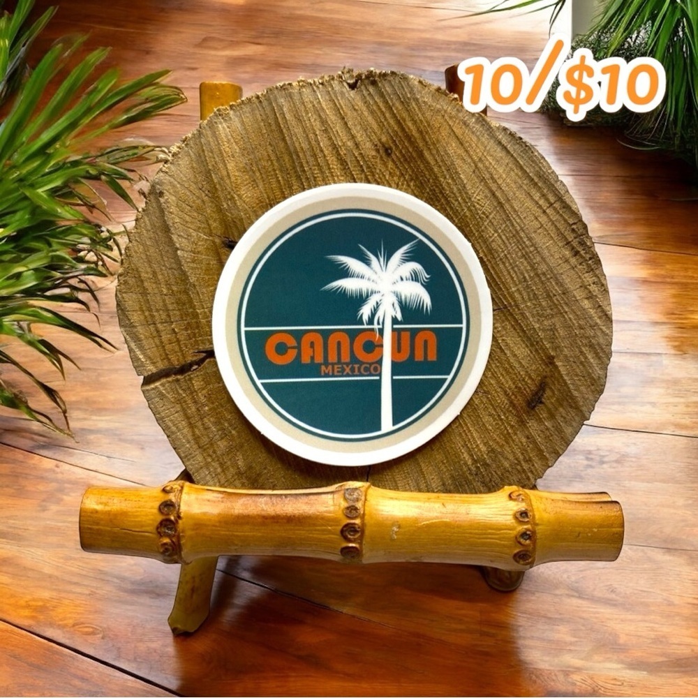 10 / $10 Cancun Mexico Palm Tree Sticker - Travel / Tropical / Bucket List